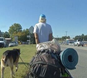 man and his dog walk 1200 miles for cancer and you can help