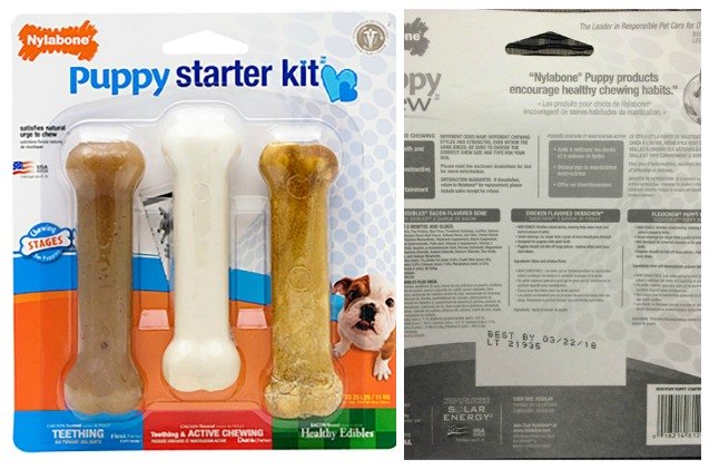 nylabone products recalls puppy starter kit due to possible salmonella health risk