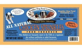 Boulder Dog Food Company Voluntarily Recalls Chicken Sprinkles Due To 