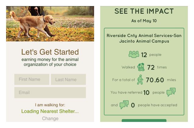 walk for a dog app helps you get active for a cause