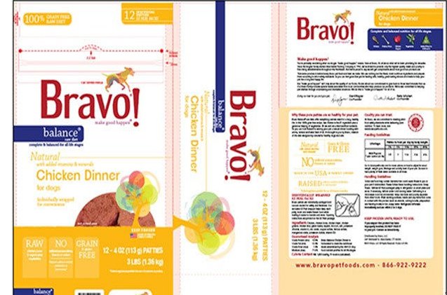 bravo pet foods issues recall due to salmonella risk