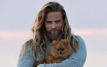 Real-Life “Thor” Poses With Floofy Pom, Melts Loins Everywhere