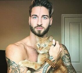 MEOW! Hot Model Loves His Adorable Cat