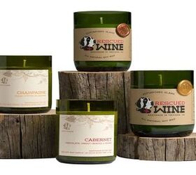 rescued wine candles repurpose wine bottles while helping rescue anima