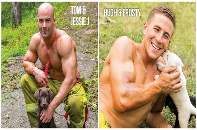 go behind the scenes as firefighters with puppies shoot their 2017