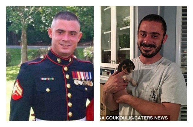 marine veteran opens a pup alicious christmas present video