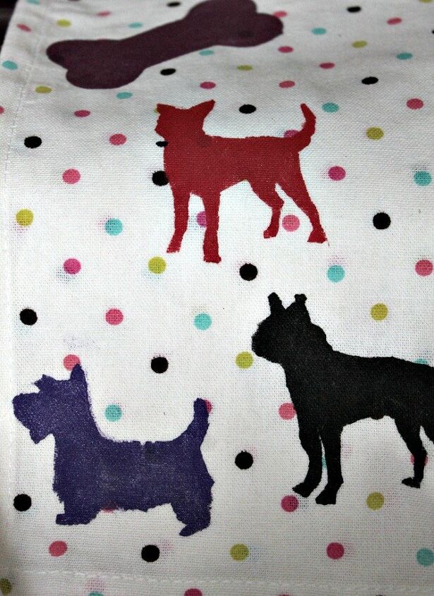 diy decorative dog dish towels