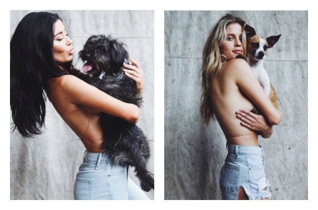 puppybra instagram models go topless for a good cause