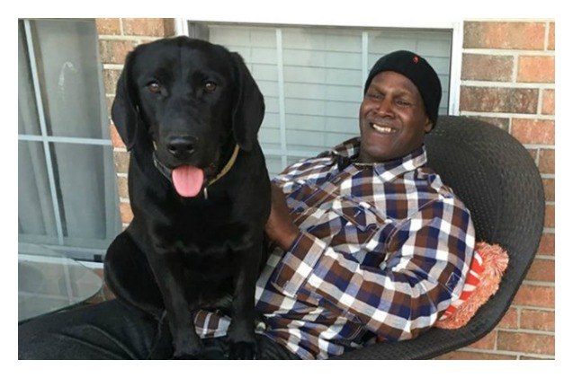 wrongfully imprisoned man and his prison pup enjoy their freedom