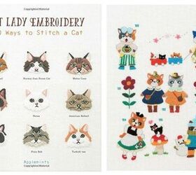 show off cat lady pride with feline themed embroidery patterns