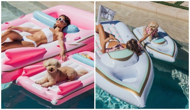 funboy offers matching pool floats for pups and their humans