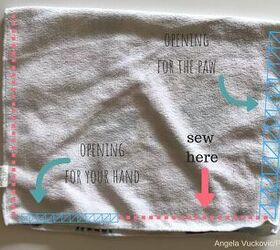 diy towel mitten for dogs