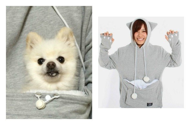 snuggle with your pet 24 7 in this kangaroo hoodie