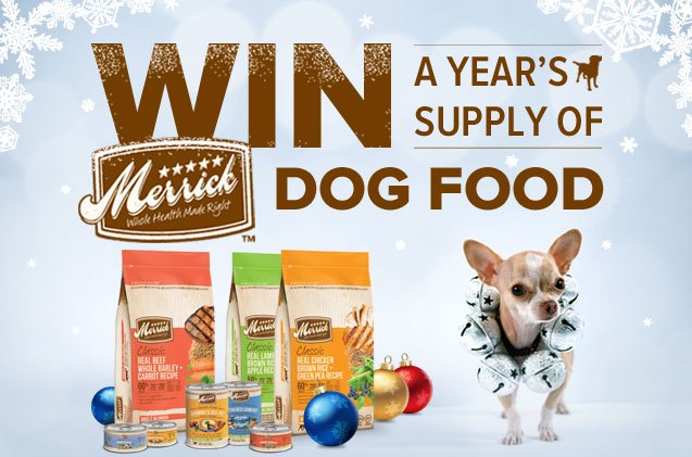 pawsome contest win a years supply of merrick dog food