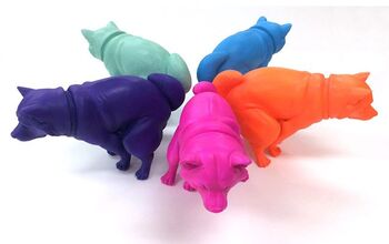 Kickstarter Squatting Dog Figurine a Modern “Objet D’fart”