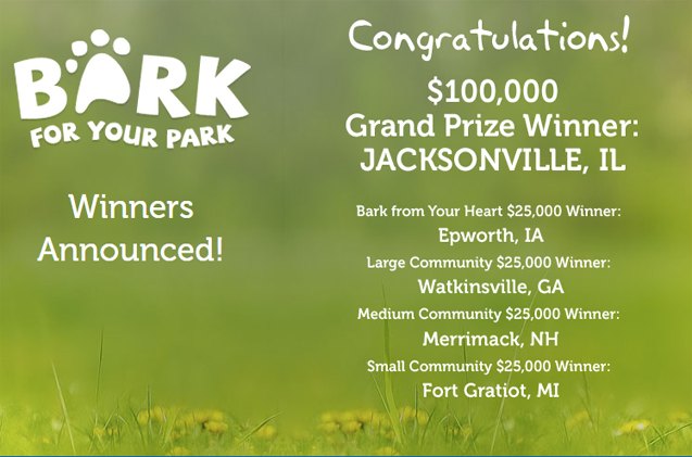 jacksonville ill is petsafe 8217 s 2015 bark for your park contest winner