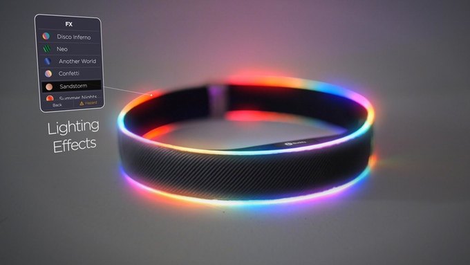 high tech buddy collar shines led light on your dogs health and muc