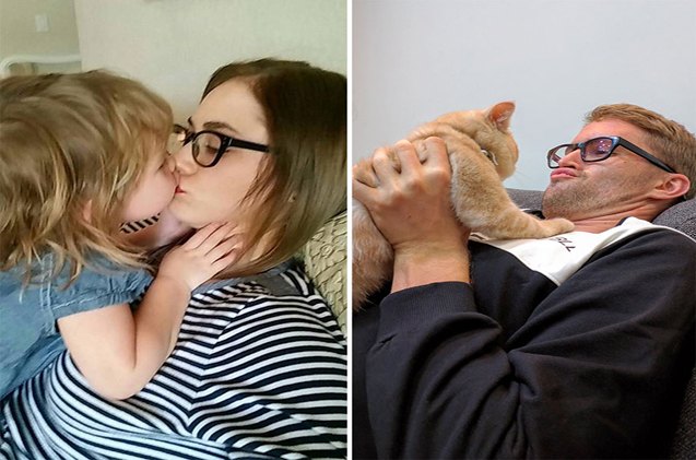 brother one ups his twins baby photo with his kitty interpretations