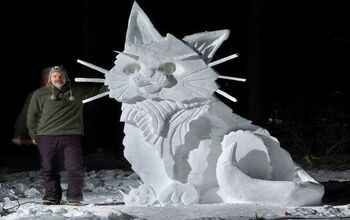 8-Foot Cat Ice Sculpture Warms Our Frosty Hearts