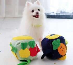 beetoy dog snuffle toys-caterpillar shape dog squeaky toys with 3  squeakers,plush enrichment dog toys treat dispensing dog to