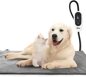 Fejapa XXL Large Electric Dog Heating Pad with Timer Washable Indoor Outdoor Pet Heating Pad Adjustable Temperature 