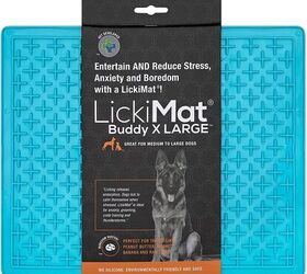 Lick Mat for Dogs,Dog Cage Training Tools for Secures to Crate Peanut  Butter Crate Lick Plate,Dog Kennel Therapy Training Slow Feeder Dog Lick Pad  for Boredom & Anxiety Reduction Blue