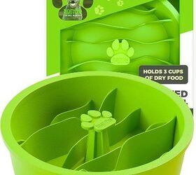 green slow feeder dog bowl and packaging