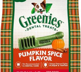 cozy fall is back and so are greenies pumpkin spice dental treats