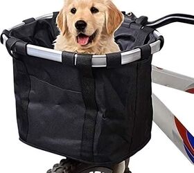trendy new bicycle baskets are the new backpack for pets