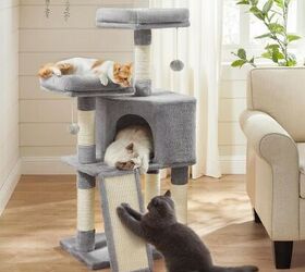 3 easy tips to stop your cat from killing local wildlife, Feandrea Cat Tower Cat Tree for Indoor Cats image via Amazon