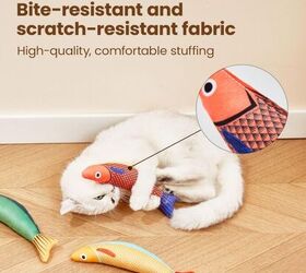 5 brilliant stocking stuffers for your feline friend, Potaroma Cat Toys Saury Fish 3 Pack image via Amazon