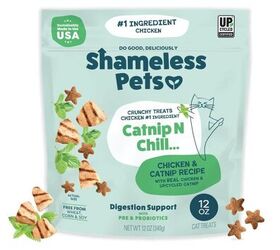 5 brilliant stocking stuffers for your feline friend, Shameless Pets Crunchy Cat Treats image via Amazon