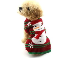 3 adorable christmas sweaters for small dogs, NACOCO Dog Snow Sweater image via Canva
