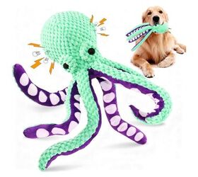 cute christmas gift ideas for your dog, Plush octopus squeaky toy image via Amazon