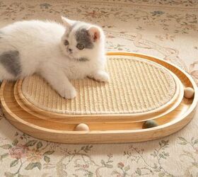 adorable holiday gift ideas for your cat, CHEERHOME PETS Sisal Cat Scratcher Toy image via Amazon