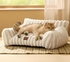 adorable holiday gift ideas for your cat, Bedsure Cute Cat Couch image via Amazon