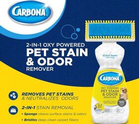 4 must have cleaning items if you re a pet parent, Carbona Oxy Powered Pet Stain and Odor Remover image via Amazon