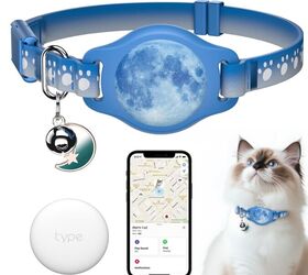 do this to keep your outdoor cat safe, Cat Tracker Collar 8 12 Waterproof Airtag Cat Collar with Finder Tag image via Amazon