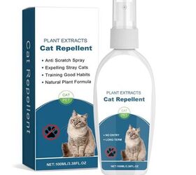 3 tips to keep kittens away from your curtains, Cat Deterrent Spray Natural Safe Cat Repellent image via Amazon