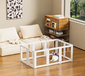 new puppy checklist, Clear Acrylic Dog Playpen image via Amazon