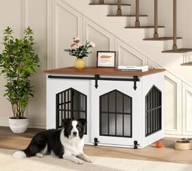 7 beautiful petcore pieces that elevate your home pets comfort, Farmhouse style Dog Crate image via Amazon