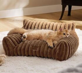 7 beautiful petcore pieces that elevate your home pets comfort, Bedsure ComfyFleece Cute Cat Couch image via Amazon