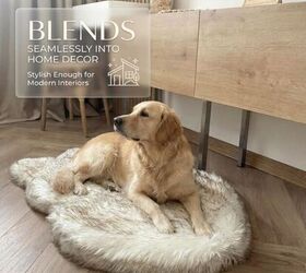 5 chic pet beds to elevate your home, IHAPPYDOG Luxury Faux Fur Orthopedic Bed image via Amazon