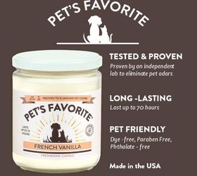 5 easy ways to stop pet odors taking over your home, Pet s Favorite French Vanilla Candle for Pet Odor image via Amazon
